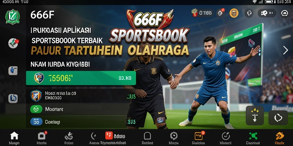 Gameplay menarik dalam aplikasi 666F untuk taruhan olahraga.