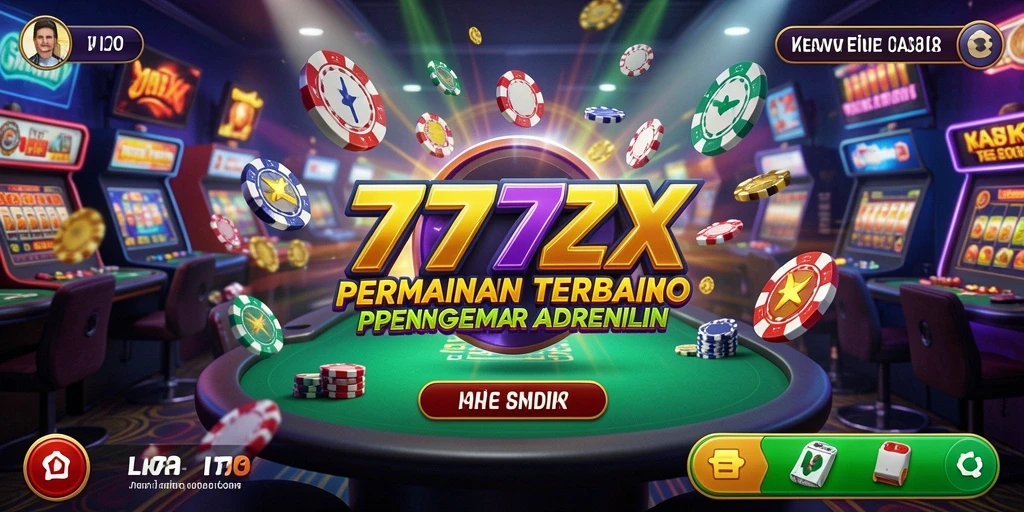 Tampilan menarik dari gameplay Kasino di 777ZX.