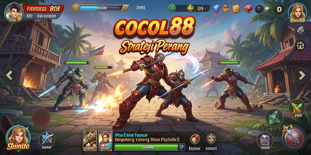 Tangkapan layar COCOL88 menampilkan aksi pertempuran strategi yang mendebarkan.