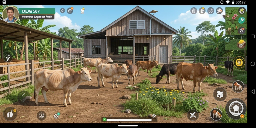 Screenshot dari gameplay DEWI567 menunjukkan aktivitas bertani yang seru.