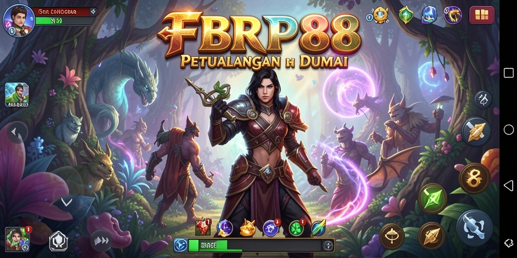Tampilan gameplay seru dalam FBRP88 yang menampilkan karakter berpetualang.