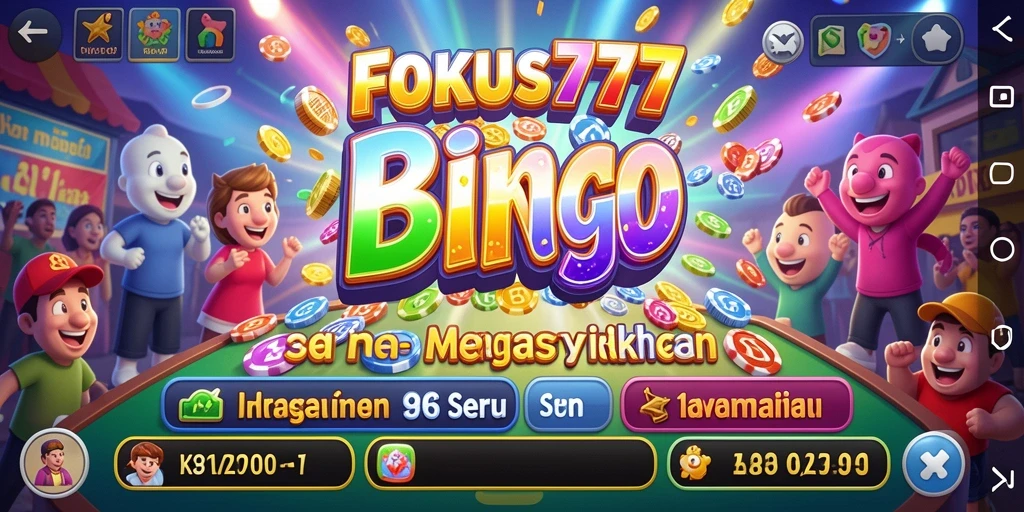 Tampilan menarik gameplay Bingo di FOKUS777.