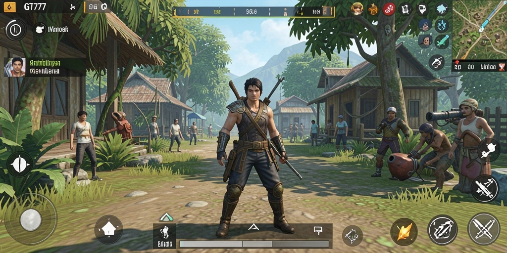 Tampilan gameplay GT777 yang menarik dan penuh warna.