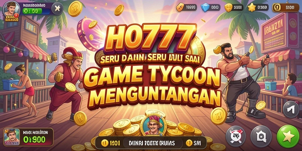 Screenshot gameplay HO777 menampilkan momen membangun bisnis Tycoon.