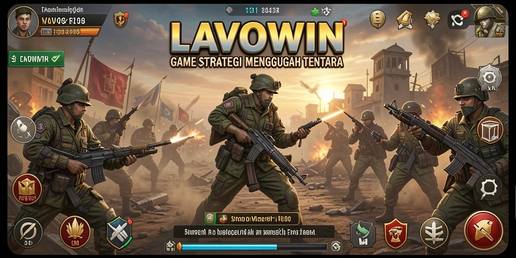 Tangkapan layar LAVOWIN menampilkan pertempuran strategi yang mendalam.