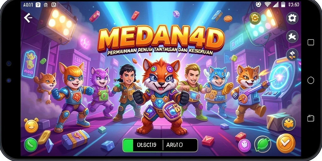 Tampilan gameplay menarik dari permainan arcade MEDAN4D.