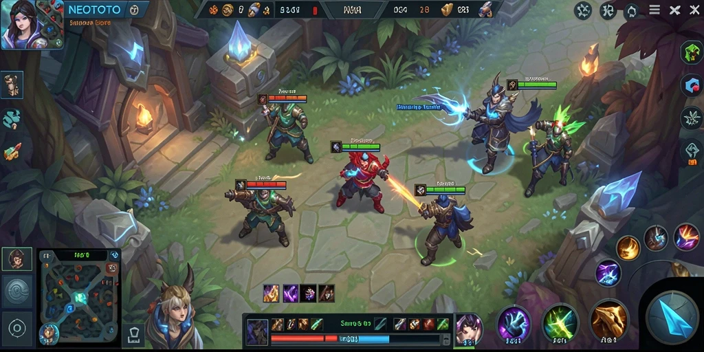 Tampilan gameplay NEOTOTO dengan aksi pertempuran yang mendebarkan.