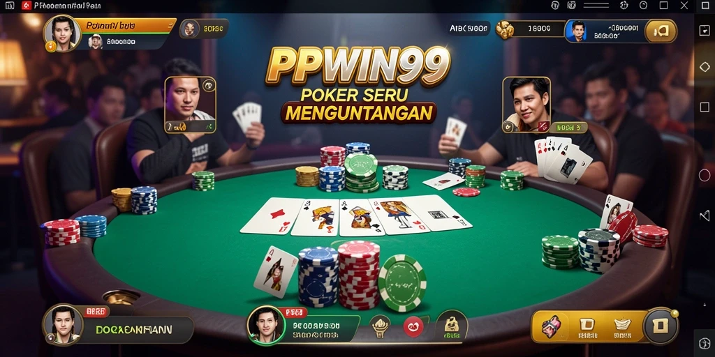 Tampilan gameplay Poker yang seru dan kompetitif di PPWIN99.