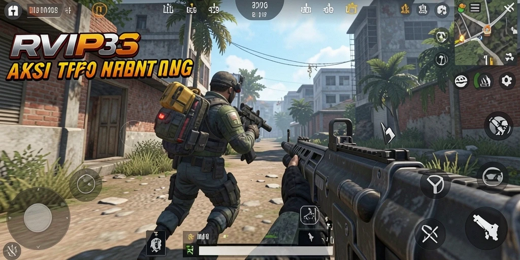Tampilan grafik menawan dari gameplay RVIP3 yang penuh aksi.