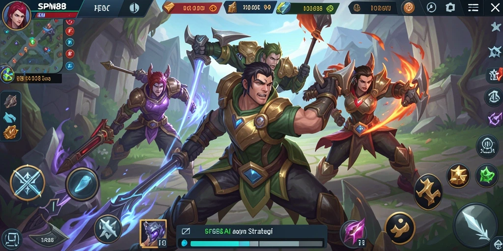 Tampilan gameplay MOBA yang mendebarkan di SPN88.