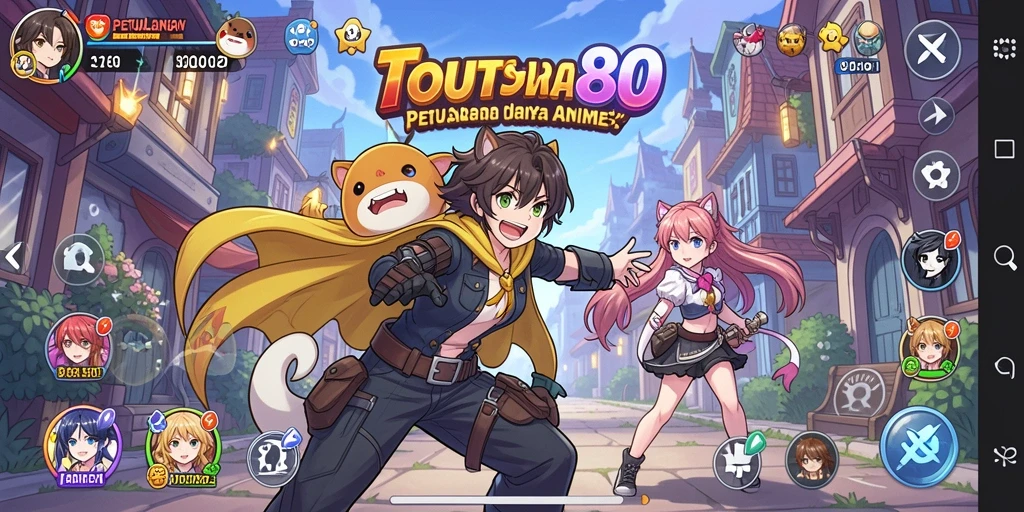 Screenshot gameplay TOTO80 menampilkan aksi seru karakter anime.
